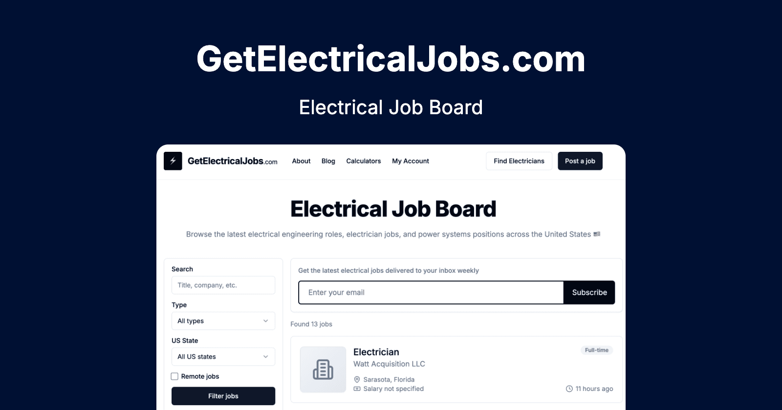 Electrical Jobs | Electrician Jobs & Contractor Hiring logo
