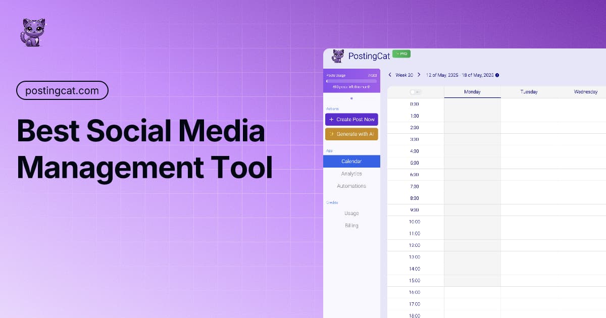 PostingCat - Social Media Management Made Easy logo